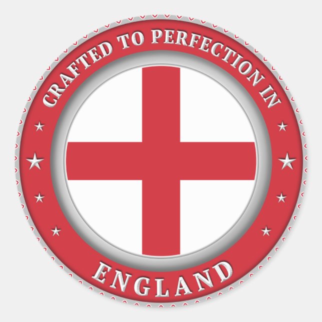 Sticker Rond Réalisé À La Perfection En Angleterre (Devant)
