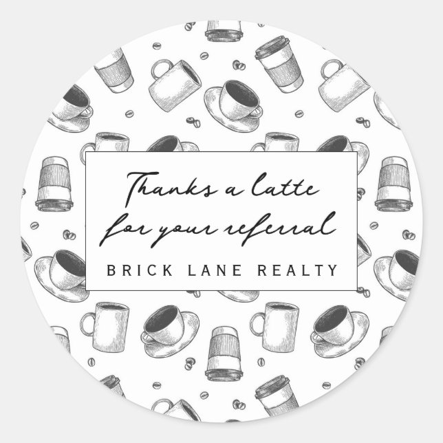 Sticker Rond Réalité Merci une dernière affaire de référence (Devant)