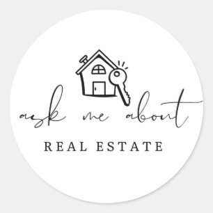 Sticker Rond Realtor Me Demandez À Propos Immobilier Promotionn