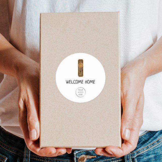 Sticker Rond Realtor New Home Félicitations Maison (Créateur téléchargé)