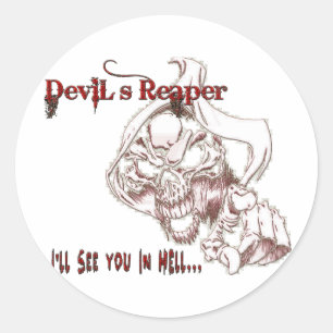 Sticker Rond Reaper du diable