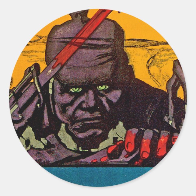 Sticker Rond Rebattre Le Chen (Devant)