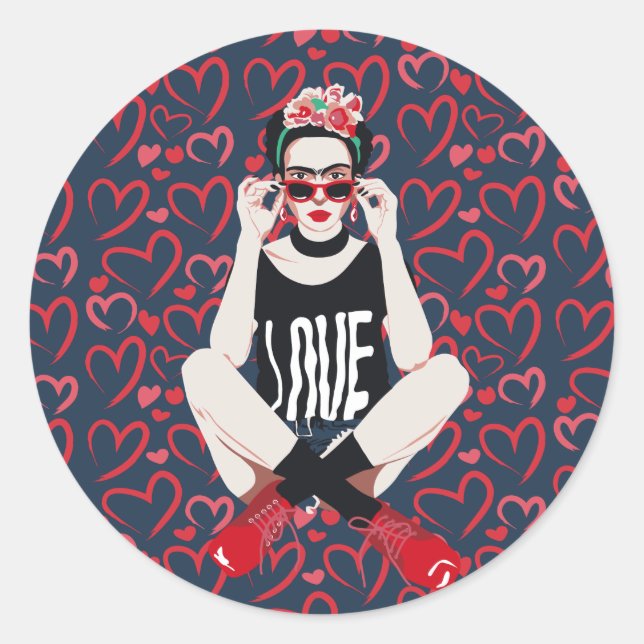 Sticker Rond Rebel Frida (Devant)