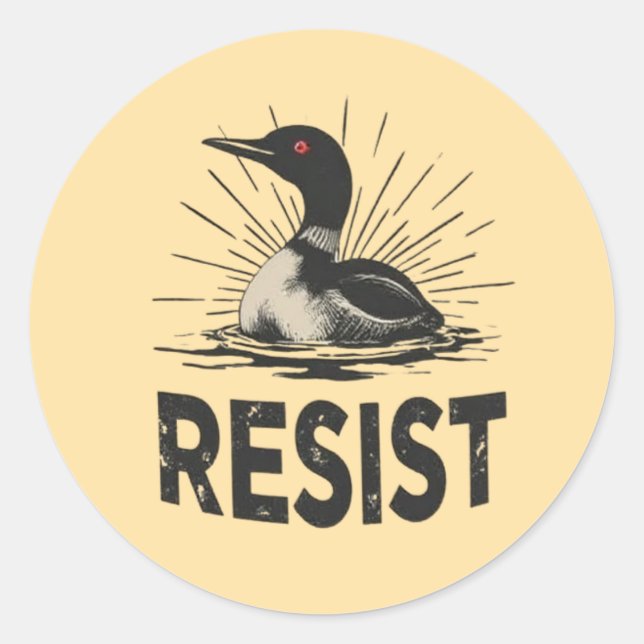 Sticker Rond Rebel Loon – Resist Protest Art (Devant)