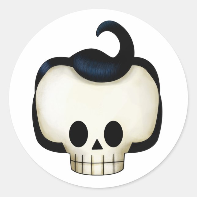 Sticker Rond Rebel Skull (Devant)
