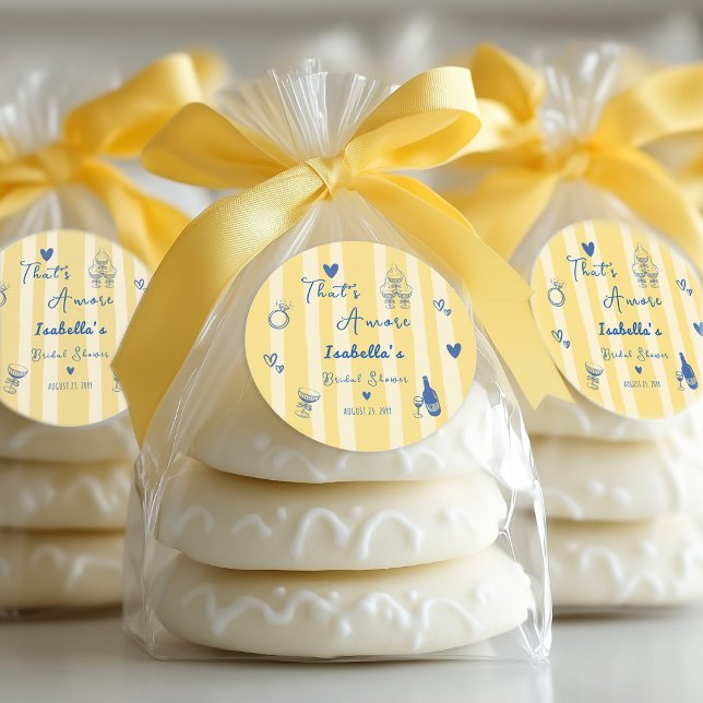 Sticker Rond Réception de mariage capricieuse dessinée à la mai (Créateur téléchargé)