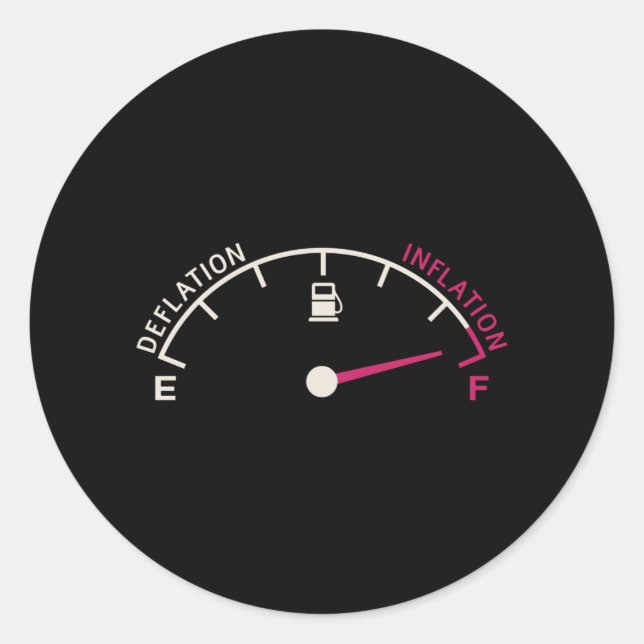 Sticker Rond Recession Deflation Fuel gauge (Devant)