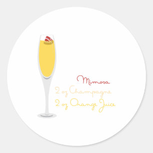 Sticker Rond Recette Mimosa