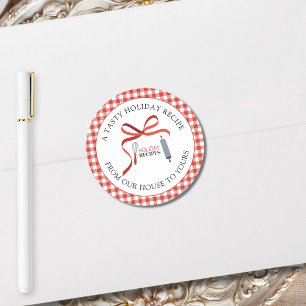 Sticker Rond Recettes de Noël Enveloppe de la carte de Noël Sce