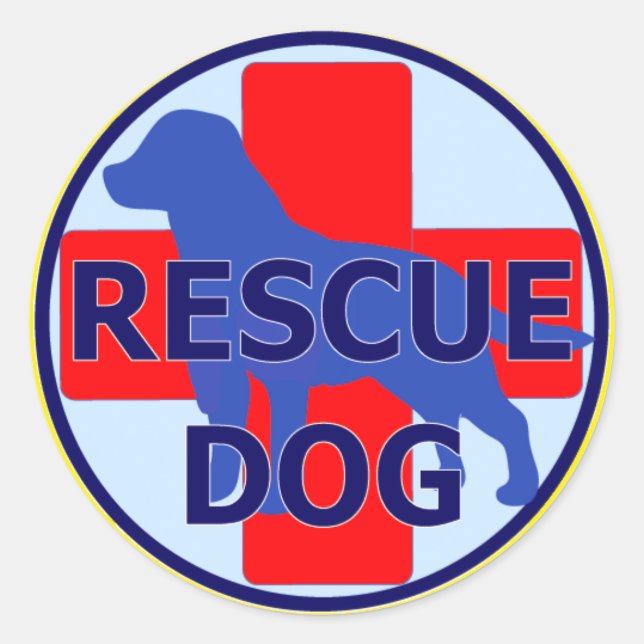 STICKER ROND RECHERCHE ET RÉCUPÉRATION CHIEN SARDA (Devant)