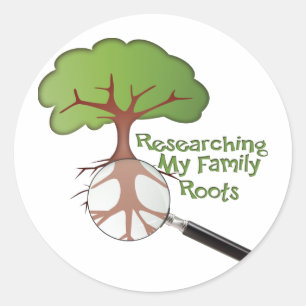 Sticker Rond Recherche sur les racines de ma famille