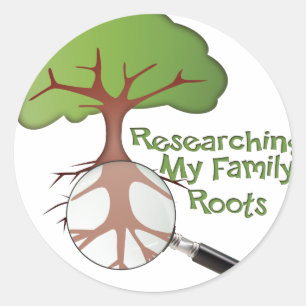 Sticker Rond Recherche sur les racines de ma famille