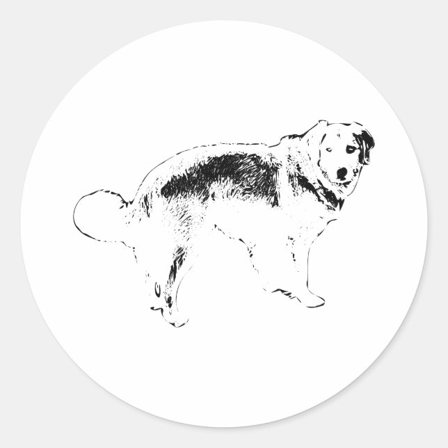 Sticker Rond Récolte rustique (Devant)
