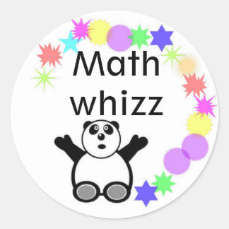 Sticker Rond Récompense de salle de classe - maths -
