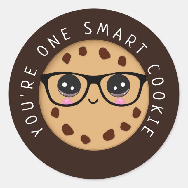 Sticker Rond Récompense étudiante Smart Cooky (Devant)