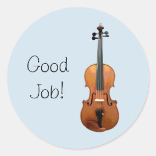 Sticker Rond Récompense pour violon de bon emploi