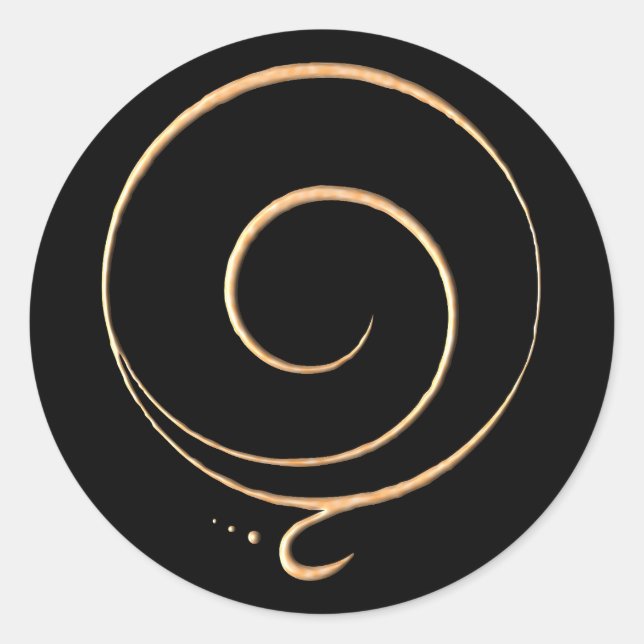 Sticker Rond Reconnaissance en or (Devant)