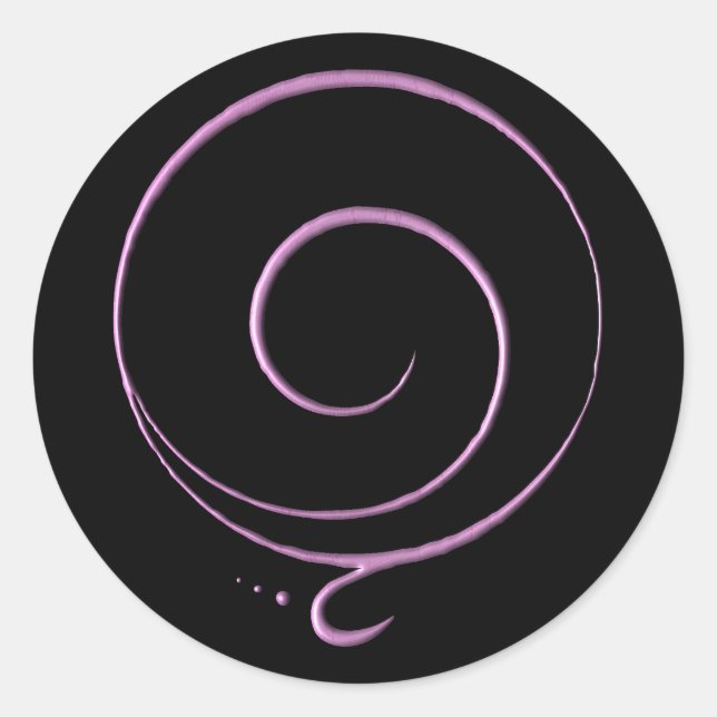 Sticker Rond Reconnaissance rose (Devant)