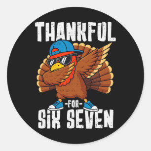 Sticker Rond Reconnaissant pour six sept 67 Dab Turquie Gen Z A