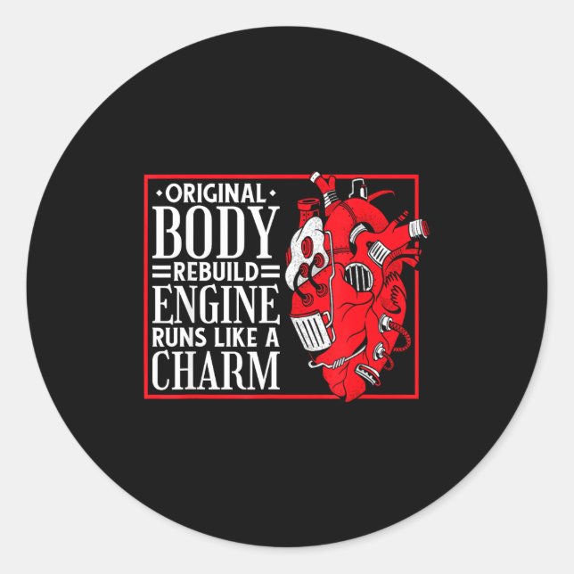 Sticker Rond Reconstruction du moteur du corps d'origine, chiru (Devant)