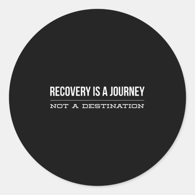 Sticker Rond Recovery Journey Aa Alcoholics Na Narcotics Motiva (Devant)