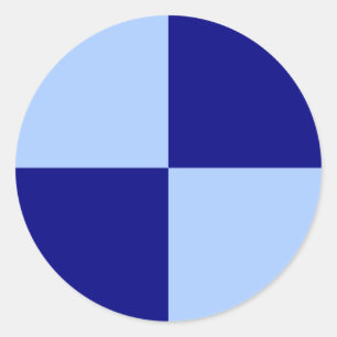 Sticker Rond Rectangles bleu-clair et bleu-foncé