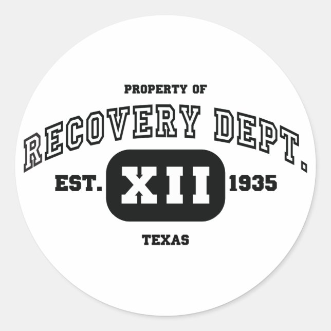 Sticker Rond Récupération du TEXAS (Devant)