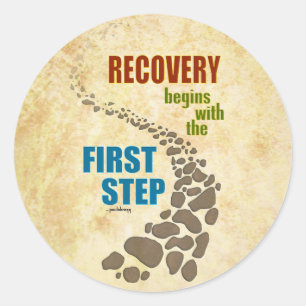 Sticker Rond Récupération, première étape (12 étapes, sans médi