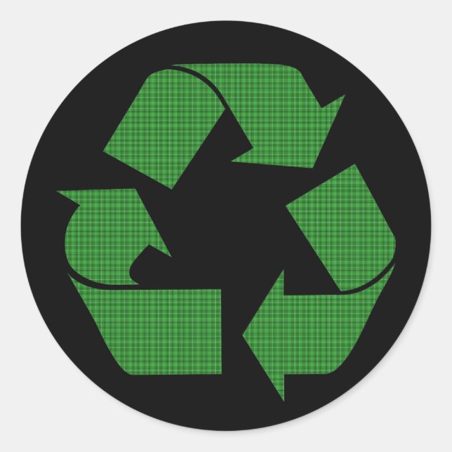 Sticker Rond recyclage de plaid (Devant)