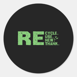 Sticker Rond Recyclage écologique du design