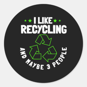 Sticker Rond Recyclage écologiste Jour des terres de recyclage