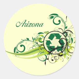 Sticker Rond Recycle Arizona