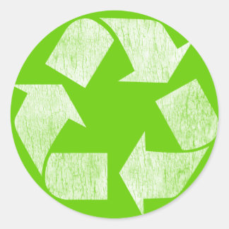 Sticker Rond Recycle - Devenez écolo