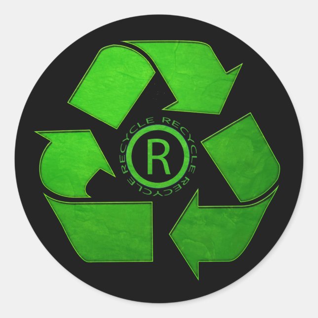 Sticker Rond Recycle Logo par Shirley Taylor (Devant)