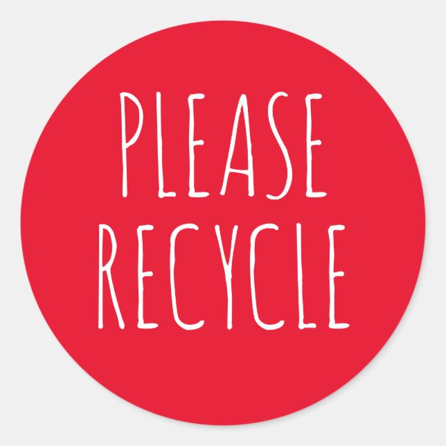 Sticker Rond Recycle Réutiliser Save the Planet Green (Devant)
