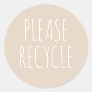 Sticker Rond Recycle Réutiliser Save the Planet Green