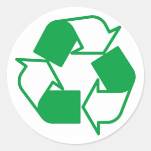 Sticker Rond Recycler
