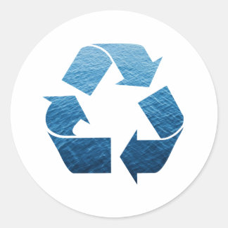 Sticker Rond Recycler l'eau