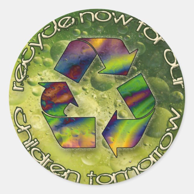 Sticker Rond recycler maintenant (Devant)