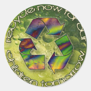 Sticker Rond recycler maintenant