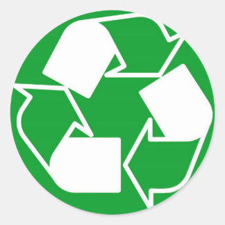 Sticker Rond recycler s'il vous plaît