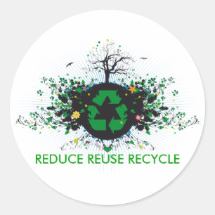 Sticker Rond Recycles naturels