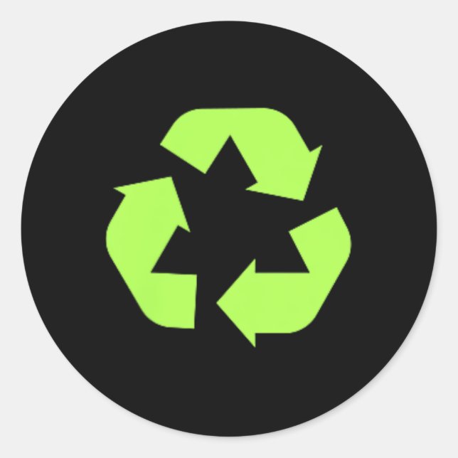 Sticker Rond Recycles Terre De l'environnement Durabilité Recyc (Devant)