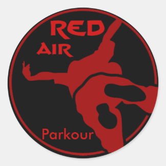 Sticker Rond Red Air Parkour