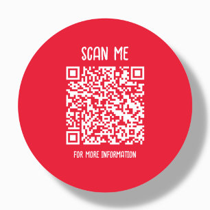 Sticker Rond Red Analyse de code QR professionnel
