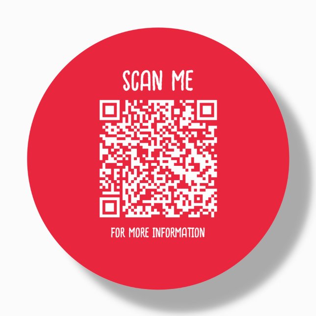 Sticker Rond Red | Analyse de code QR professionnel (Créateur téléchargé)
