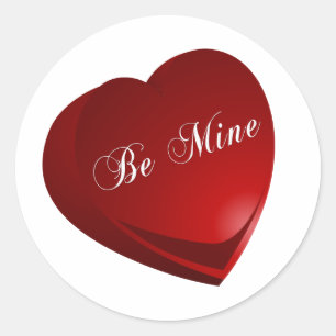 Sticker Rond Red Be Mon Coeur
