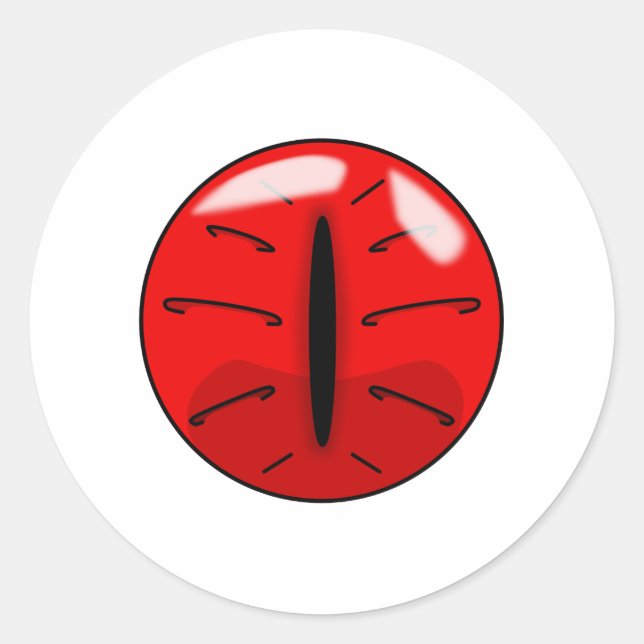 Sticker Rond Red Demonic Cat Eye (Devant)
