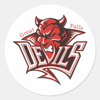 Sticker Rond Red Devil