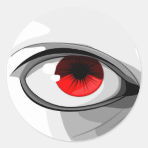 Sticker Rond Red Eye